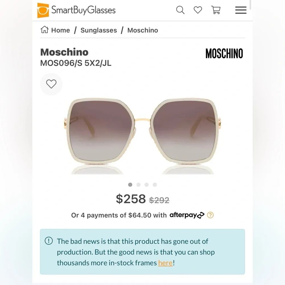 MOSCHINOGradient Gold Mirror Sunglasses
MOS096/S 05X2/JL 57 - Picture 15 of 15